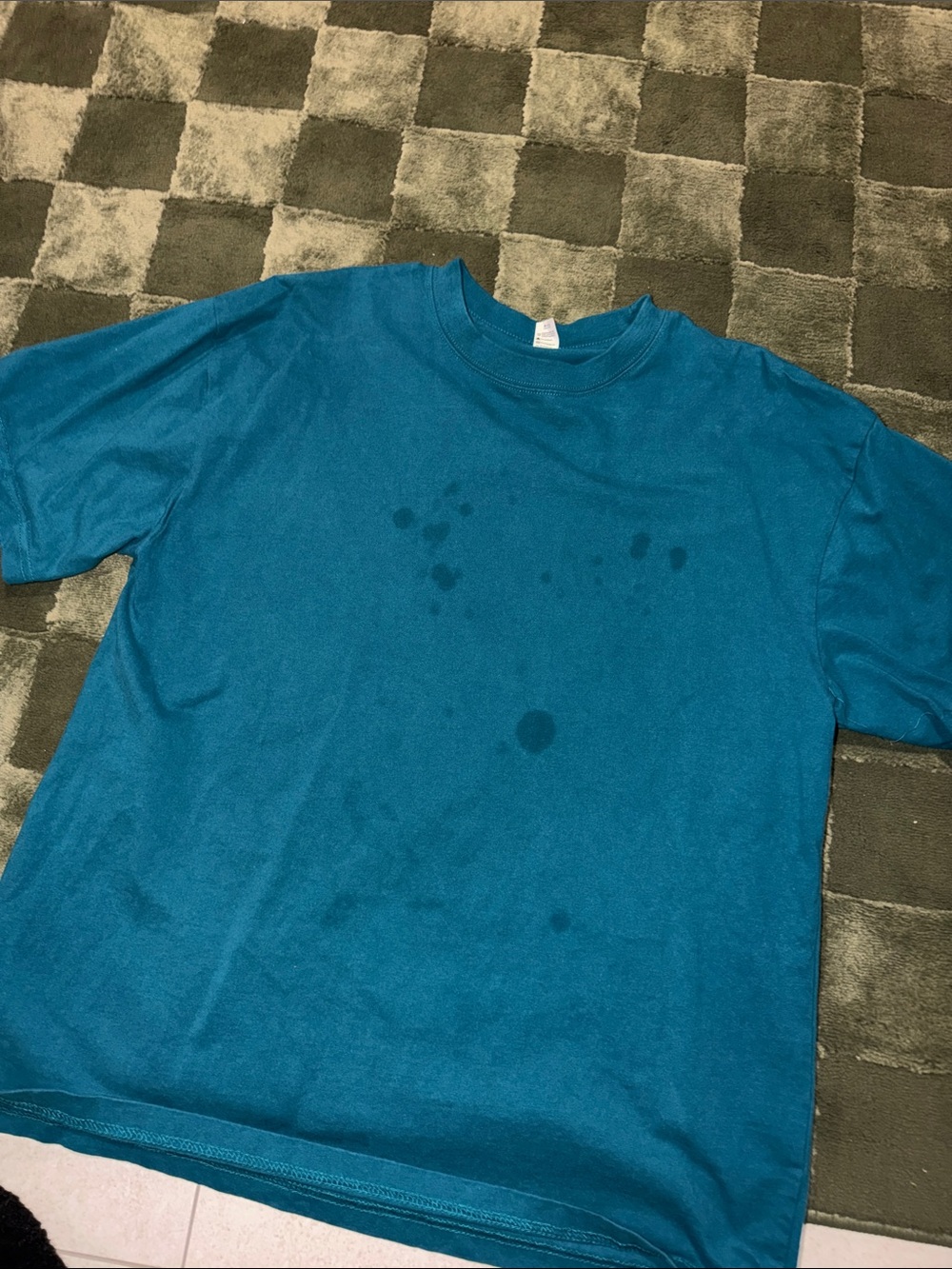 Gildan Men's Teal Short Sleeve Crewneck T-Shirt